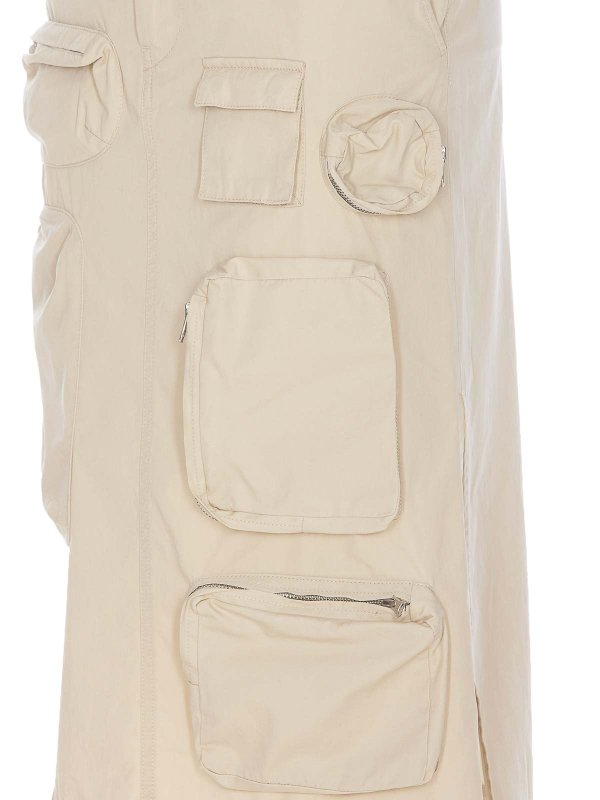 The Best Shops MM6 MAISON MARGIELA: gonne al ginocchio  e longuette - Beige Midi Skirt