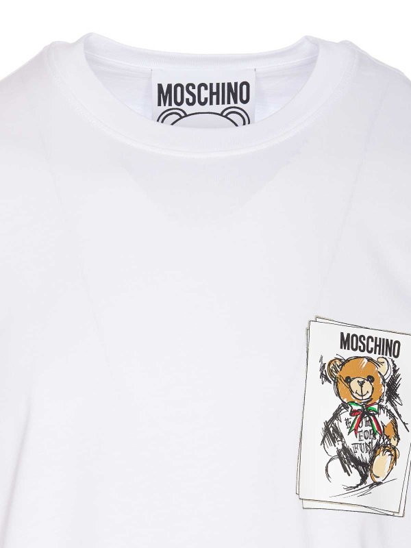 Tシャツ - 白 shop online: MOSCHINO