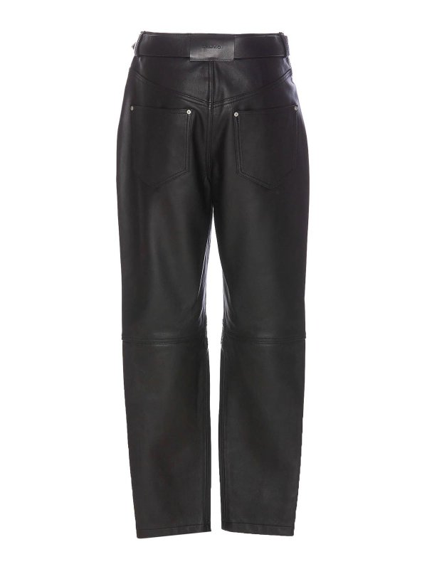 Pinko: レザートラウザー online - レザーパンツ - 黒