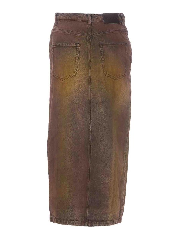 Pinko: Knee length skirts & Midi online - Ritmo Denim Midi Skirt