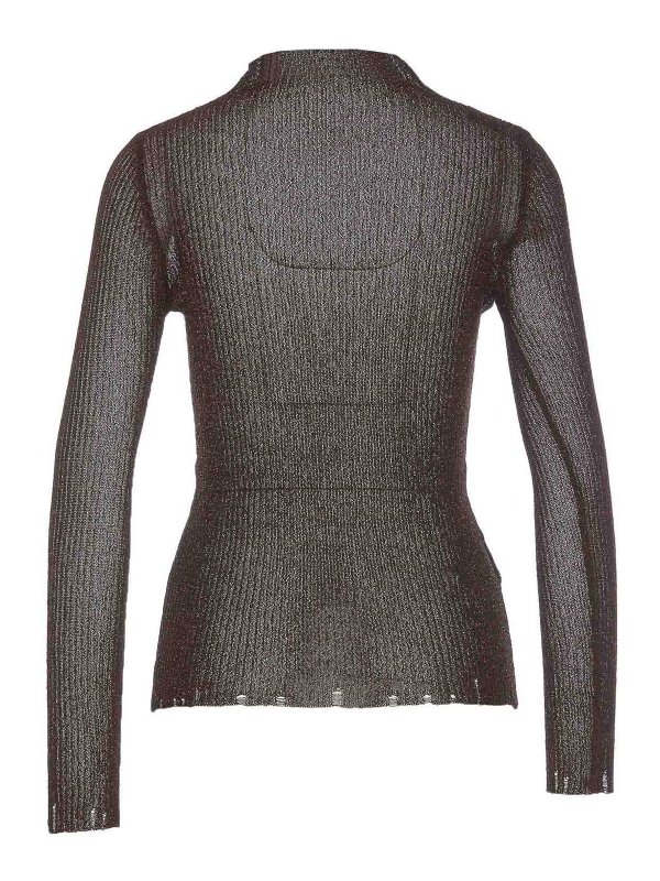 Pinko: Strickpullover mit Rundhalsausschnitt online - Rundhalspullover - Braun