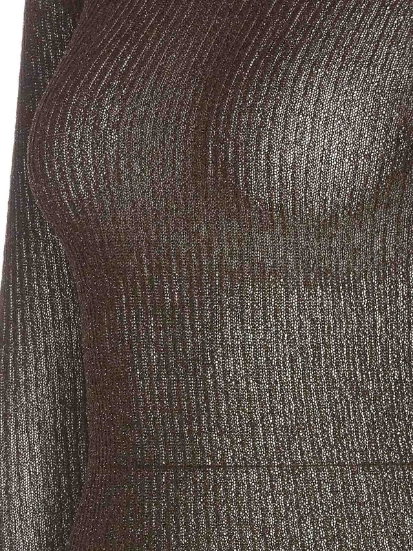 The Best Shops Pinko: Strickpullover mit Rundhalsausschnitt - Rundhalspullover - Braun