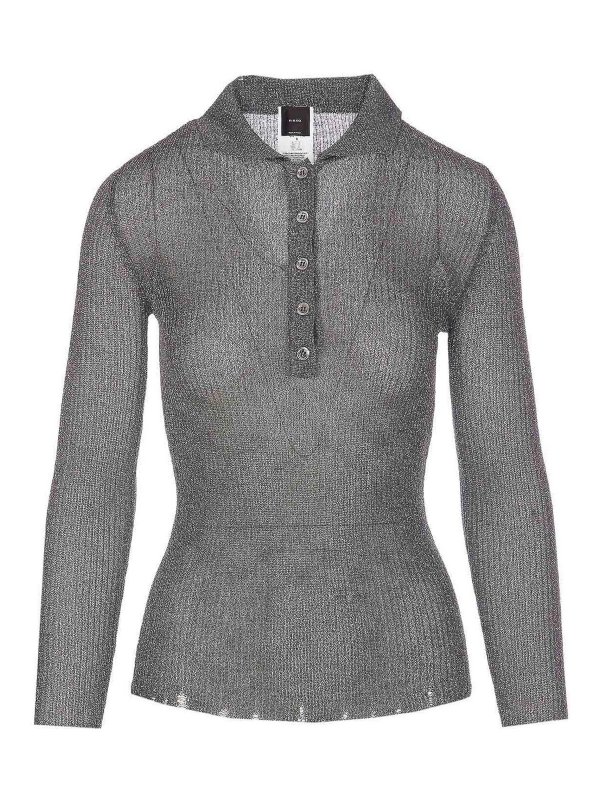 Pinko: Poloshirts - Poloshirt - Grau