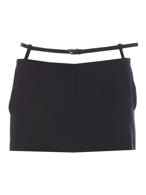 The Attico: Knee length skirts & Midi - Black Mini Skirt