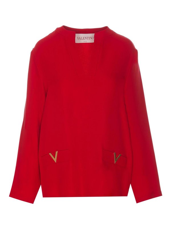 VALENTINO: トップス＆タンクトップ - トップ/タンクトップ - 赤