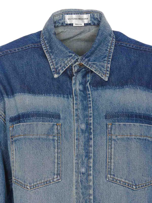 シャツ - ブルー shop online: VICTORIA BECKHAM