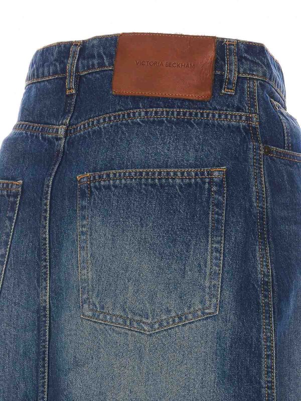 The Best Shops VICTORIA BECKHAM: ニーレングススカート＆ミディ丈 - 膝丈/ミディスカート - ブルー