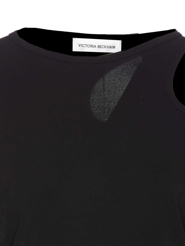 トップ/タンクトップ - 黒 shop online: VICTORIA BECKHAM