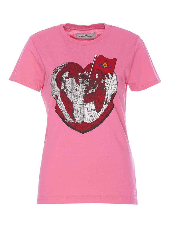 VIVIENNE WESTWOOD: t-shirts - Heart World T-Shirt