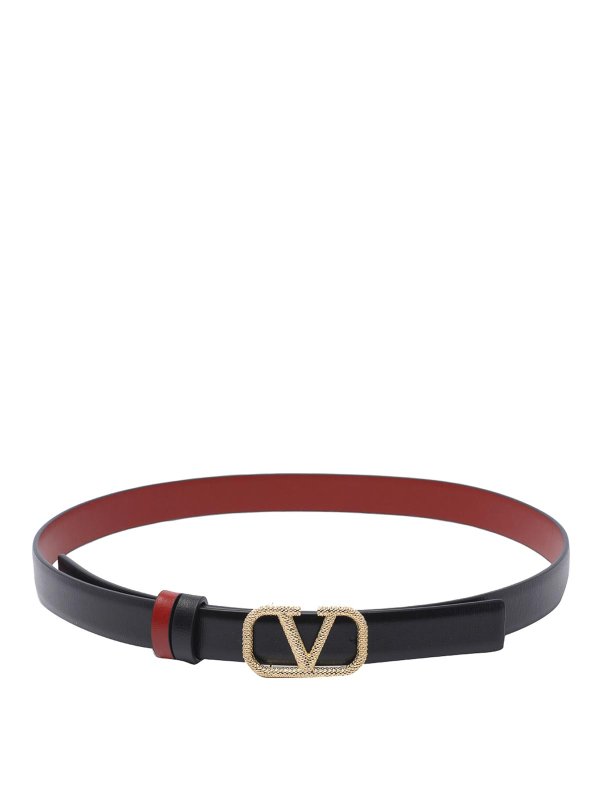 VALENTINO: cinture - Cintura reversibile con logo