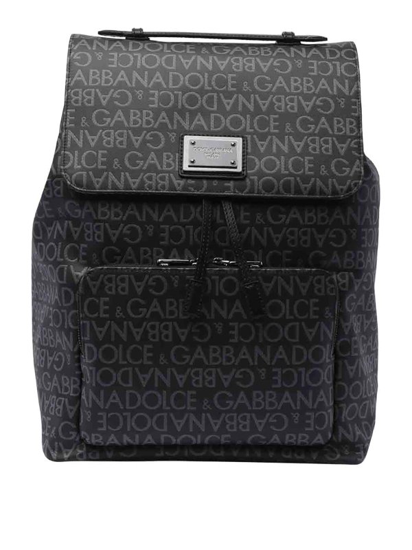 DOLCE & GABBANA: backpacks - Allover Logo Backpack