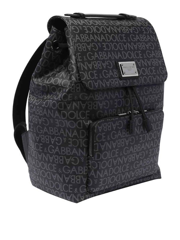 DOLCE & GABBANA: backpacks online - Allover Logo Backpack