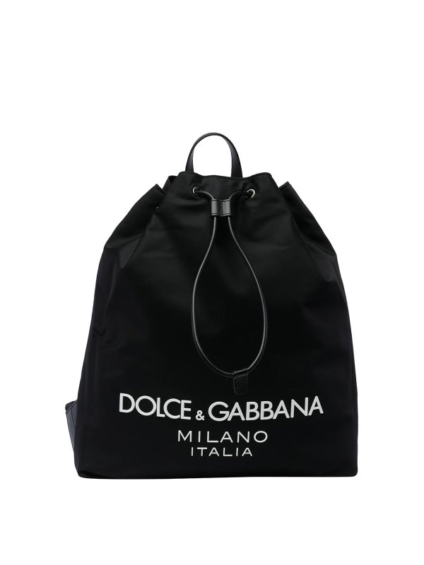 DOLCE & GABBANA: backpacks - Nylon Logo Backpack