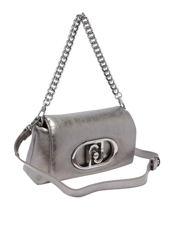 Liu Jo: cross body bags online - Silver Logo Shoulder Bag