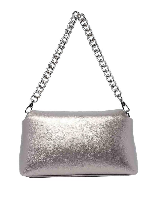 The Best Shops Liu Jo: cross body bags - Silver Logo Shoulder Bag