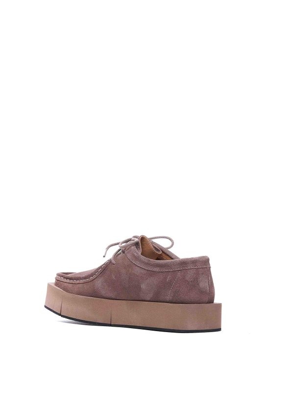 The Best Shops Paloma Barcelò: lace-ups shoes - Taupe Barbara Lace Up Shoes