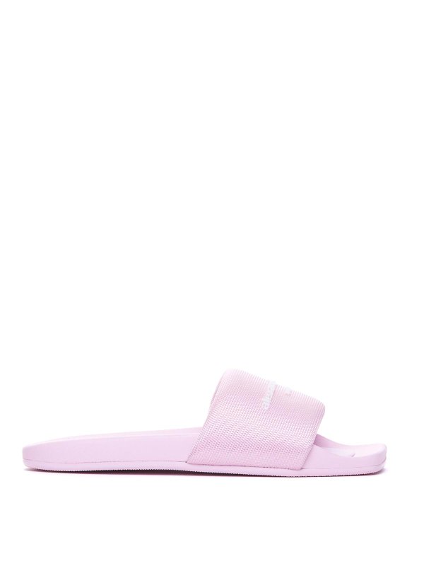 ALEXANDER WANG: sandals - En Pink Slide Sandals