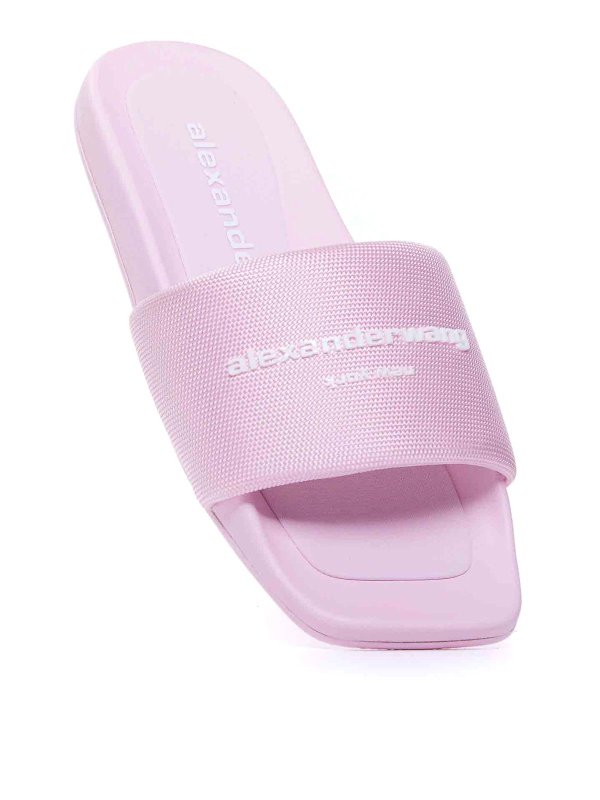 The Best Shops ALEXANDER WANG: sandals - En Pink Slide Sandals
