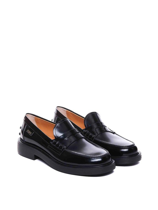 Logo Leather Loafers shop online: TOD