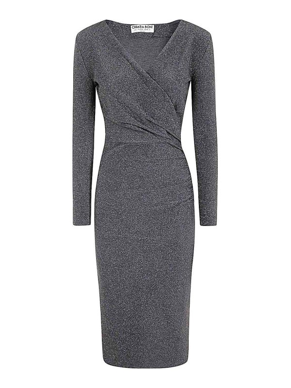 CHIARA BONI LA PETITE ROBE: ニーレングスドレス - 膝丈ドレス - グレー