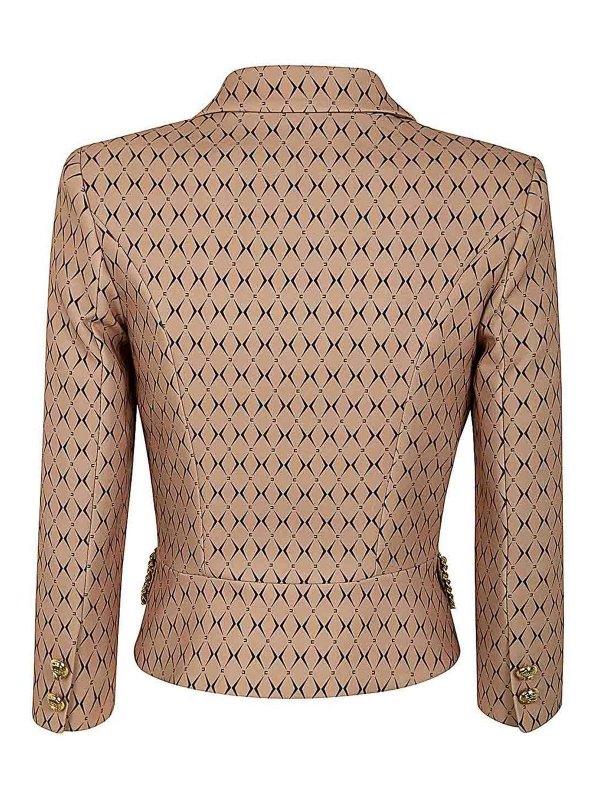 ELISABETTA FRANCHI: blazers online - Short Printed Blazer