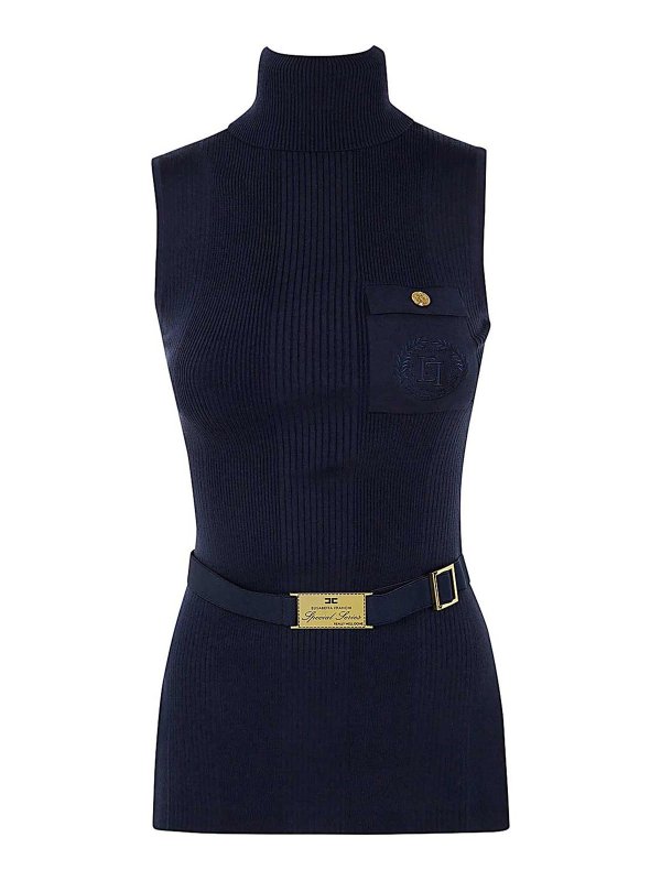 ELISABETTA FRANCHI: タートルネック - タートルネック/ポロネック - ブルー