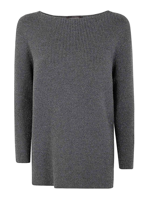 FABIANA FILIPPI: crew necks - Lurex Long Sleeve Sweater