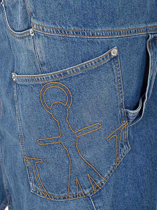 The Best Shops J.W. ANDERSON: Knee length skirts & Midi - Twisted Midi Skirt Denim