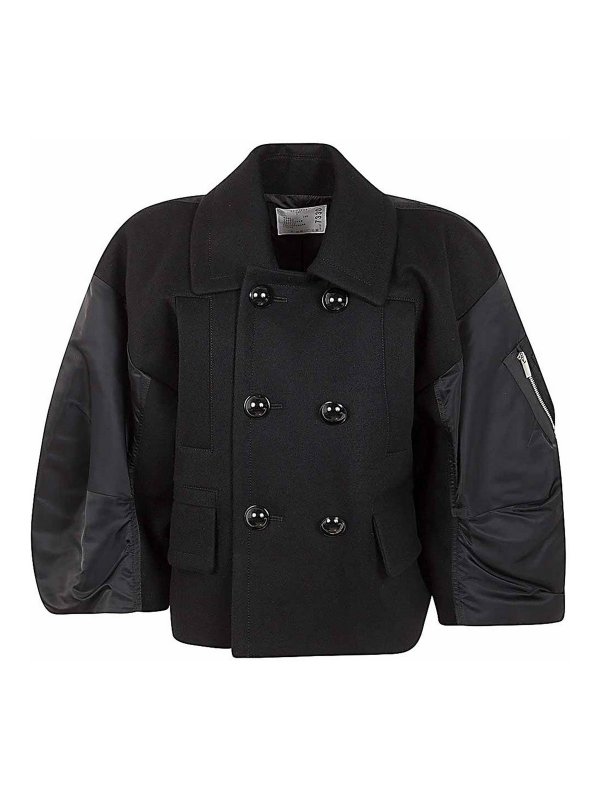 Sacai: Chaquetas casual - Chaqueta Casual - Negro