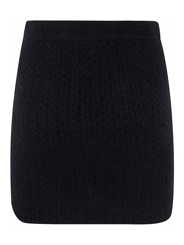 Self Portrait: Knee length skirts & Midi online - Black Cashmere Blend Knit Skirt