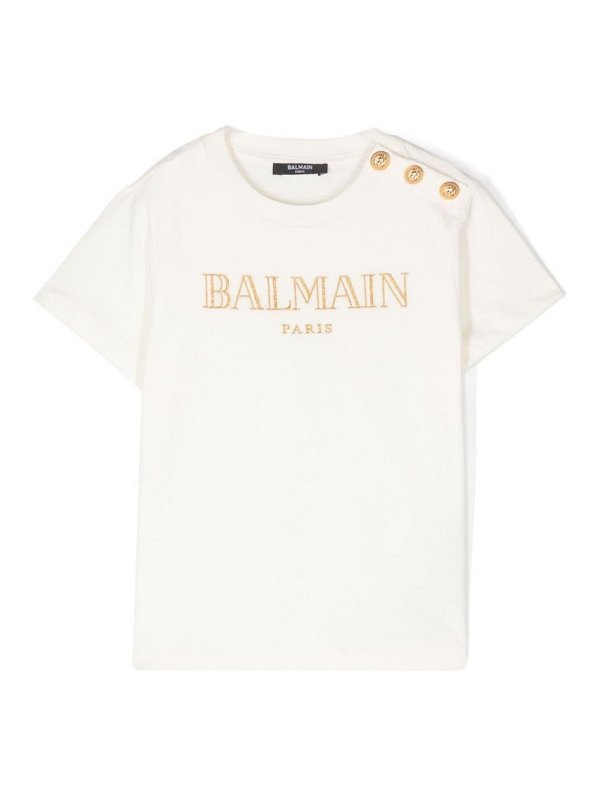 Balmain: Suéteres con cuello pico - Suéter Cuello Redondo - Blanco