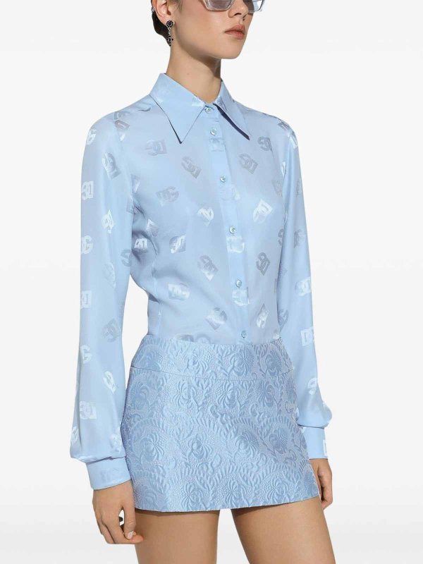 DOLCE & GABBANA: shirts online - Jacquard silk shirt