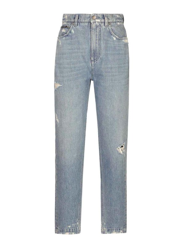 DOLCE & GABBANA: ストレートジーンズ - ストレートジーンズ - ブルー