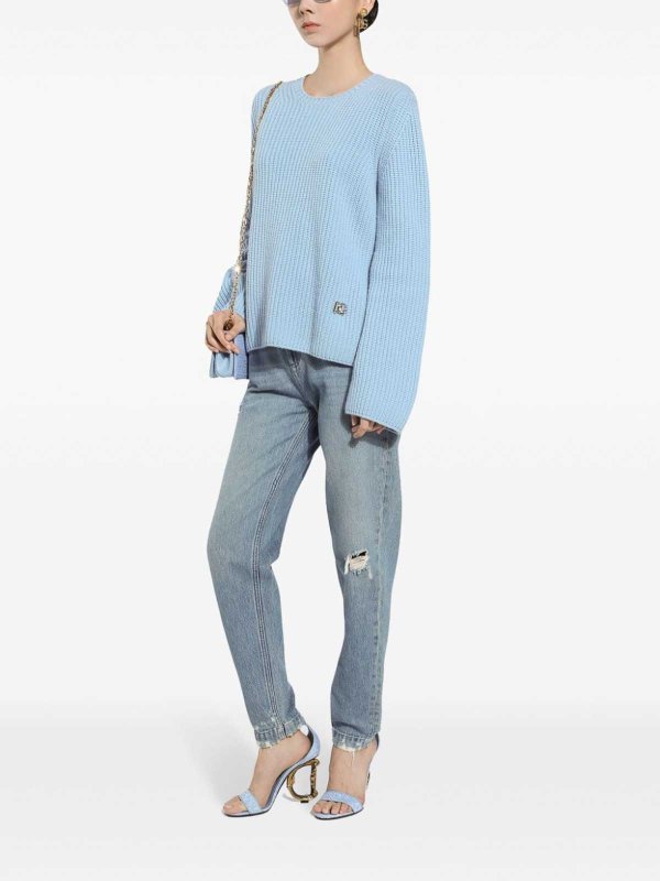 ストレートジーンズ - ブルー shop online: DOLCE & GABBANA