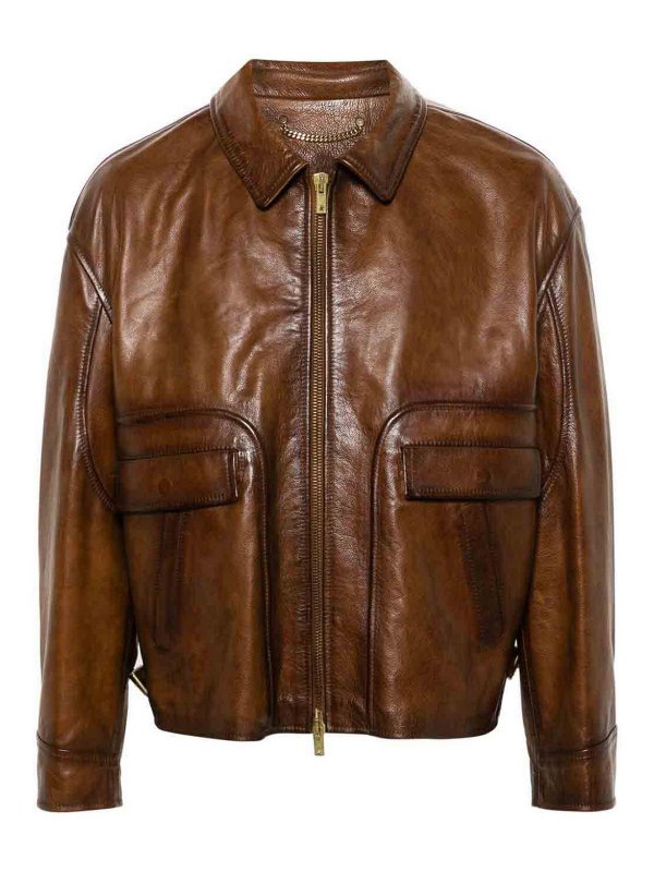 GOLDEN GOOSE: leather jacket - Leather jacket