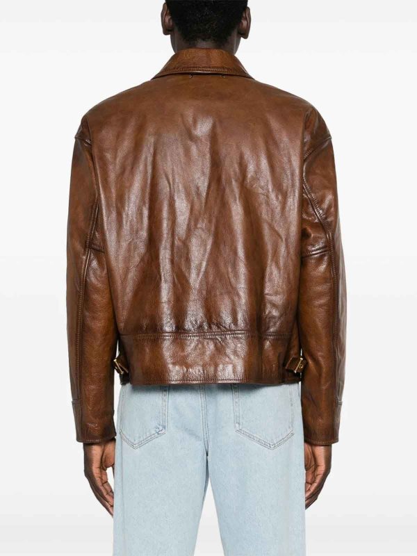 Leather jacket shop online: GOLDEN GOOSE