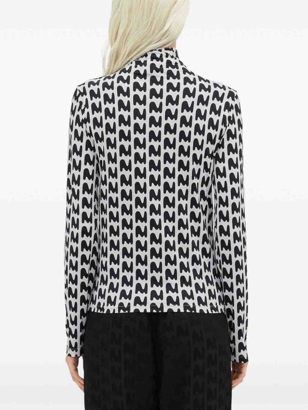 m.s.g.m. buy online Stretch High Neck T-Shirt With Print