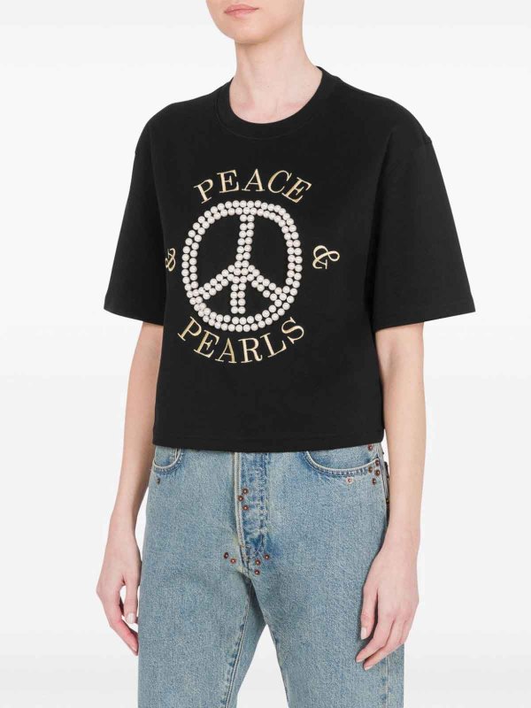 The Best Shops MOSCHINO: Suéteres con cuello pico - Suéter Cuello Redondo - Negro