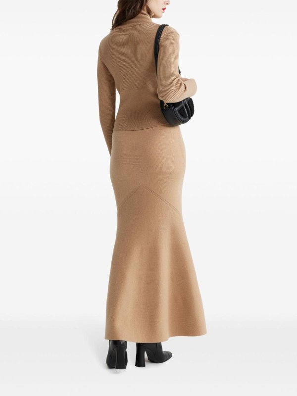 The Best Shops PATOU: Strickpullover mit Rundhalsausschnitt - Rundhalspullover - Beige