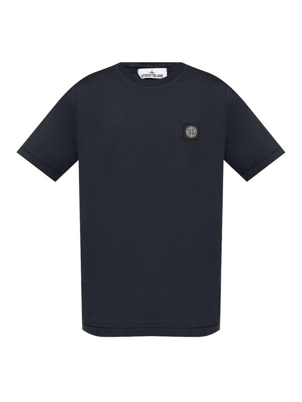 STONE ISLAND: Suéteres con cuello pico - Suéter Cuello Redondo - Azul