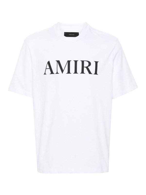 Amiri Cotton T-Shirt With Front Logo Print - White