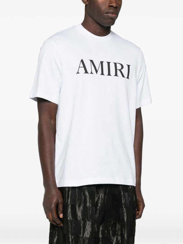 Amiri Cotton T-Shirt With Front Logo Print - White