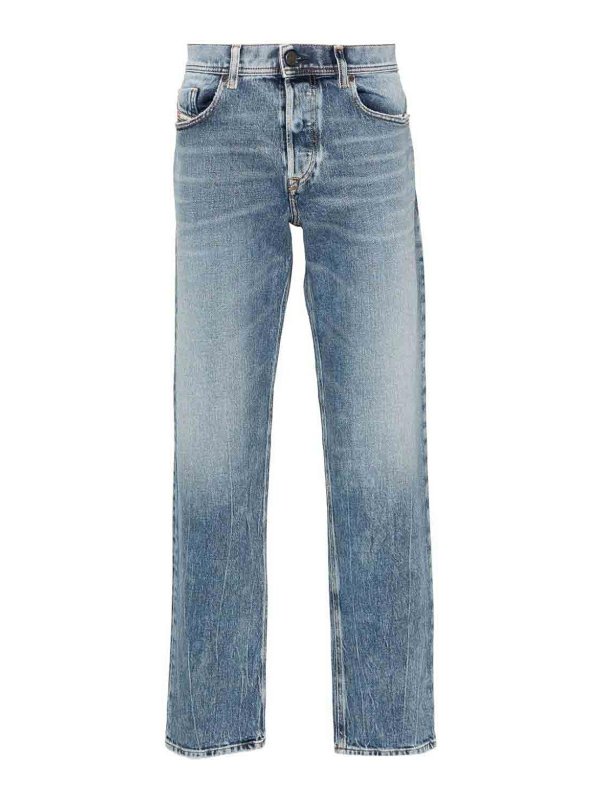 DIESEL: ストレートジーンズ - ストレートジーンズ - ブルー