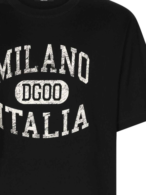 DOLCE & GABBANA: t-shirts online - Cotton T-Shirt With Front Print