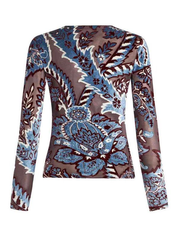 ETRO: Suéteres con cuello pico online - Suéter Cuello Redondo - Multicolor