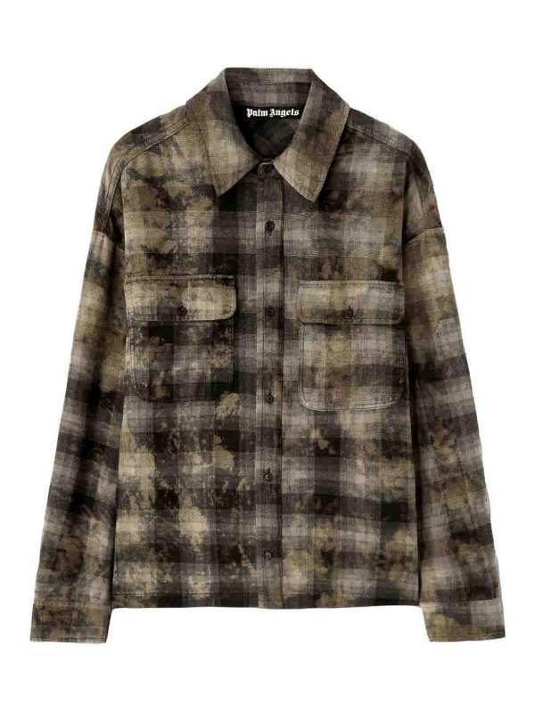 Palm Angels: Camisas - Camisa - Gris