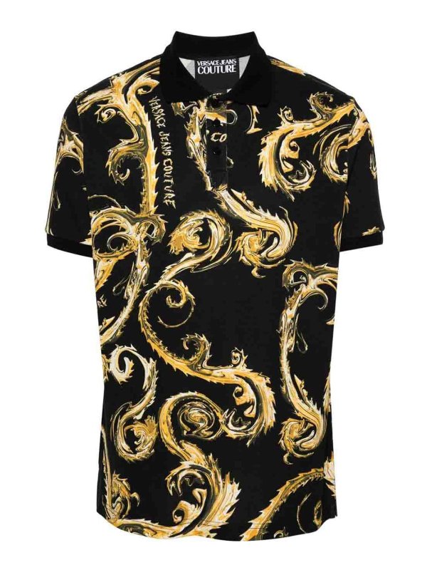Versace Jeans Couture: ポロシャツ - ポロシャツ - 黒