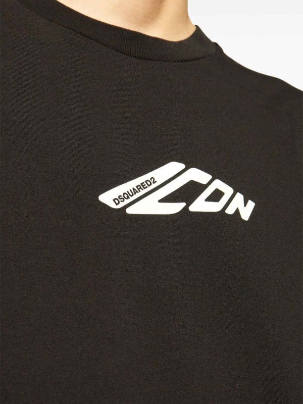 Cotton T-Shirt With Logo Print shop online: DSQUARED2
