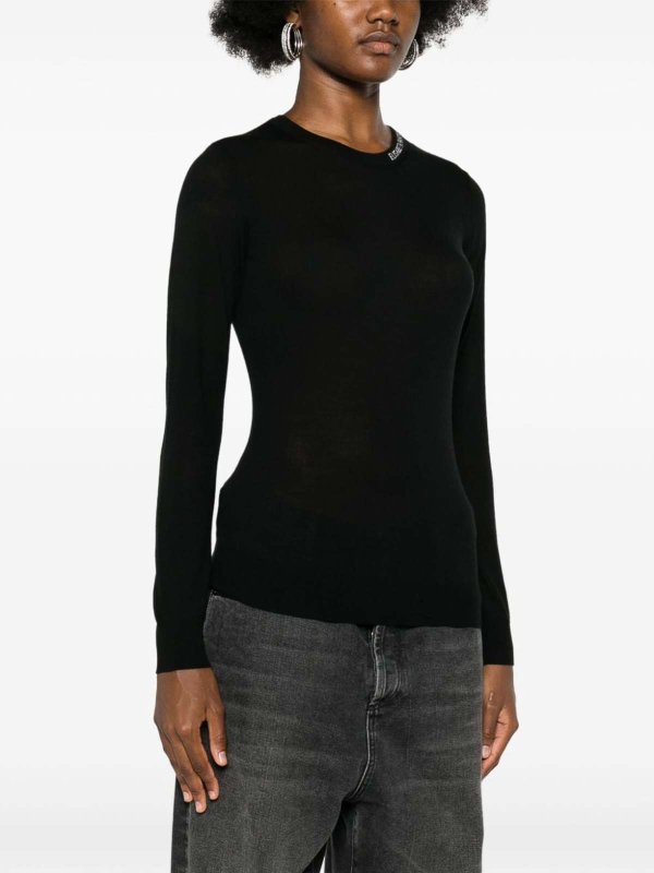 ELISABETTA FRANCHI: クルーネック online - クルーネック - 黒