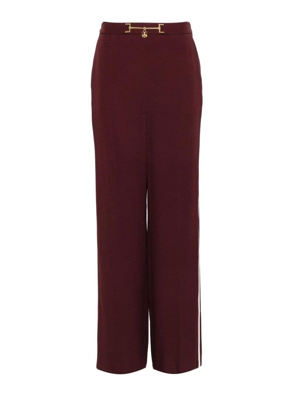 ELISABETTA FRANCHI: casual trousers - Bordeaux red pants